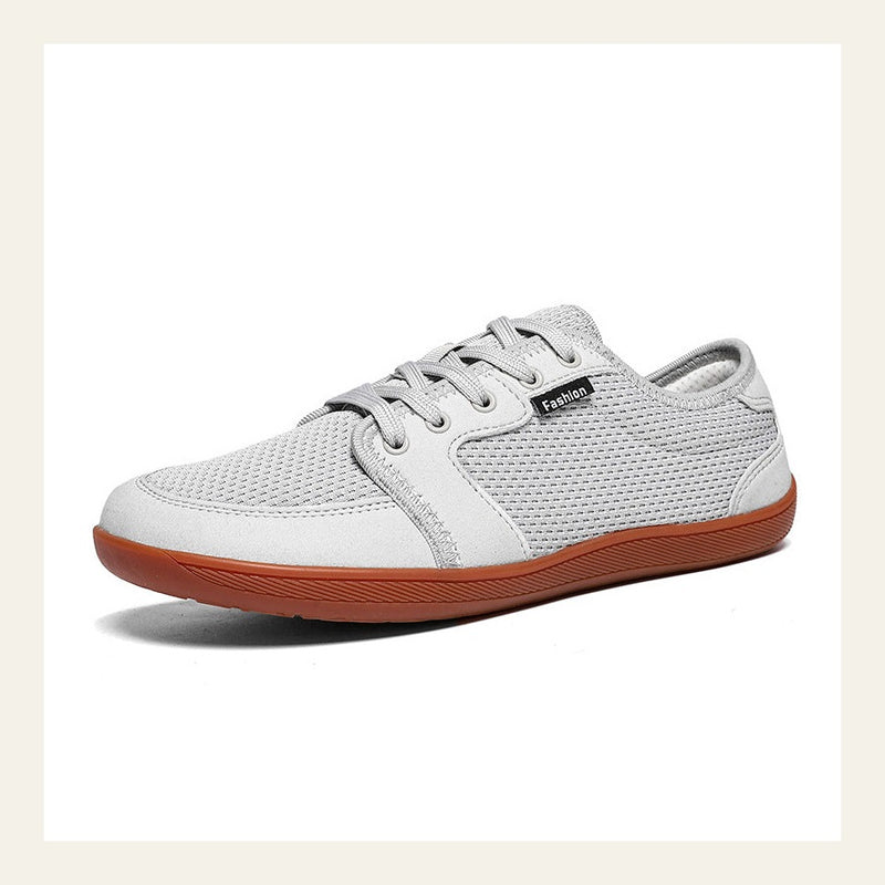Men's Lace-Up Wide-Toe Mesh Sneakers