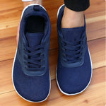 Men's Wide-Toe Canvas Barefoot Sneakers
