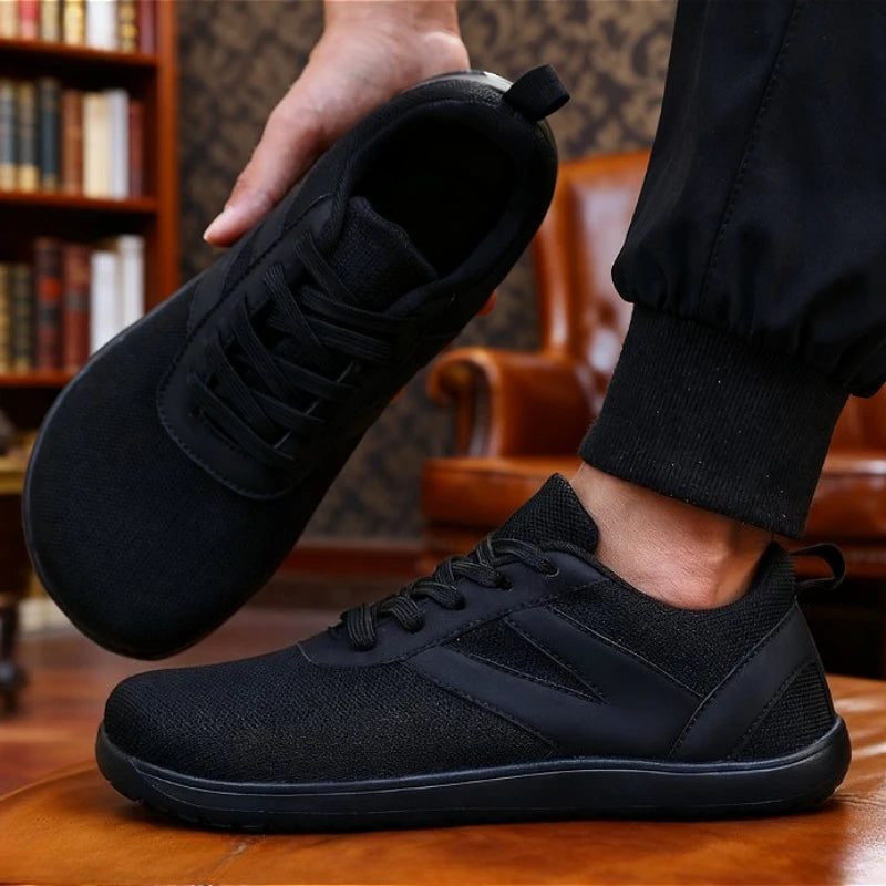 Men's Wide-Toe Canvas Barefoot Sneakers