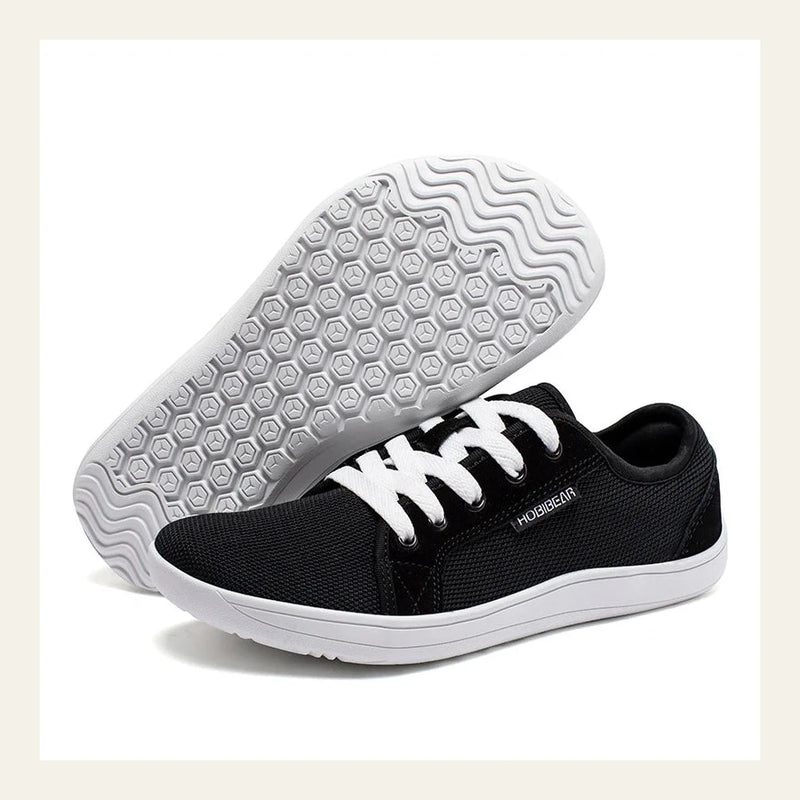 HOBIBEAR Wide-Toe Lace-Up Sneakers